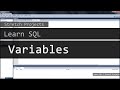 Learn SQL - 23 Variables
