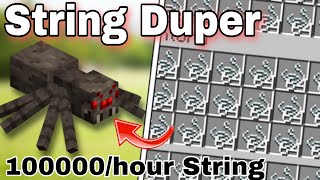 STRING DUPER/ DUPLICATION  Over 1M drops per hour! Tutorial  1.19+ (MCPE/Xbox/PS4/Nintendo Switch)