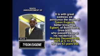 Tyson Eugene ~ Short Obituary