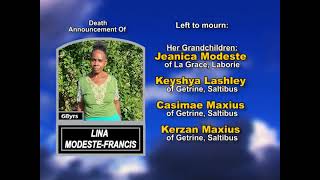 Lina Modeste-Francis ~ Long Obituary