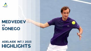 Daniil Medvedev vs. Lorenzo Sonego Highlights | 2023 Adelaide International 1 Gameplay