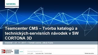 Tvorba katalogů a technických/servisních návodek v SW CORTONA 3D - webinář 22.11.2017