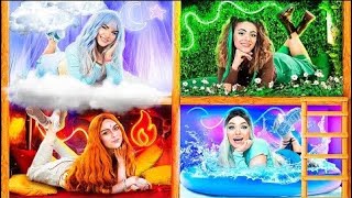 ¡Los Cuatro Elementos Construyen una Litera! Chicas de Fuego, Agua, Aire y Tierr