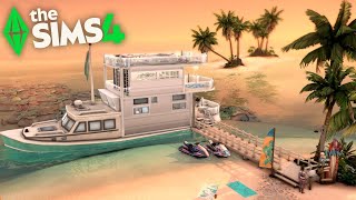 Old Fishing Boat Converted to Houseboat! | Sims 4 | Reef Finery | NoCC | Stop-Motion Build | Sulani