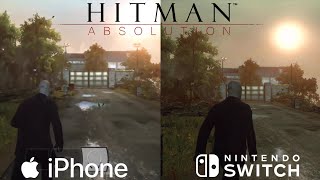 Nintendo Switch vs iPhone | Hitman: Absolution - Side by Side Gameplay Comparison
