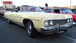 6 10 21 ORIGINAL '73 CHEVY CAPRICE CONVERTIBLE AT THE MONTREAL ORANGE JULEP