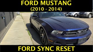 Ford Mustang - FORD SYNC MASTER RESET (2010 - 2014)