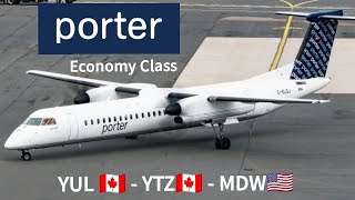 Von Kanada in die USA / Porter Airlines von Montreal mit einem Stopover in Toronto nach Chicago