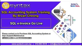 SQL E-Invoice Go Live Tutorial Video