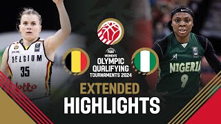 Belgium 🇧🇪 v Nigeria 🇳🇬 | Extended Highlights | FIBA Women's OQT 2024