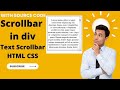 Scrollbar in div html CSS | | with Source Code