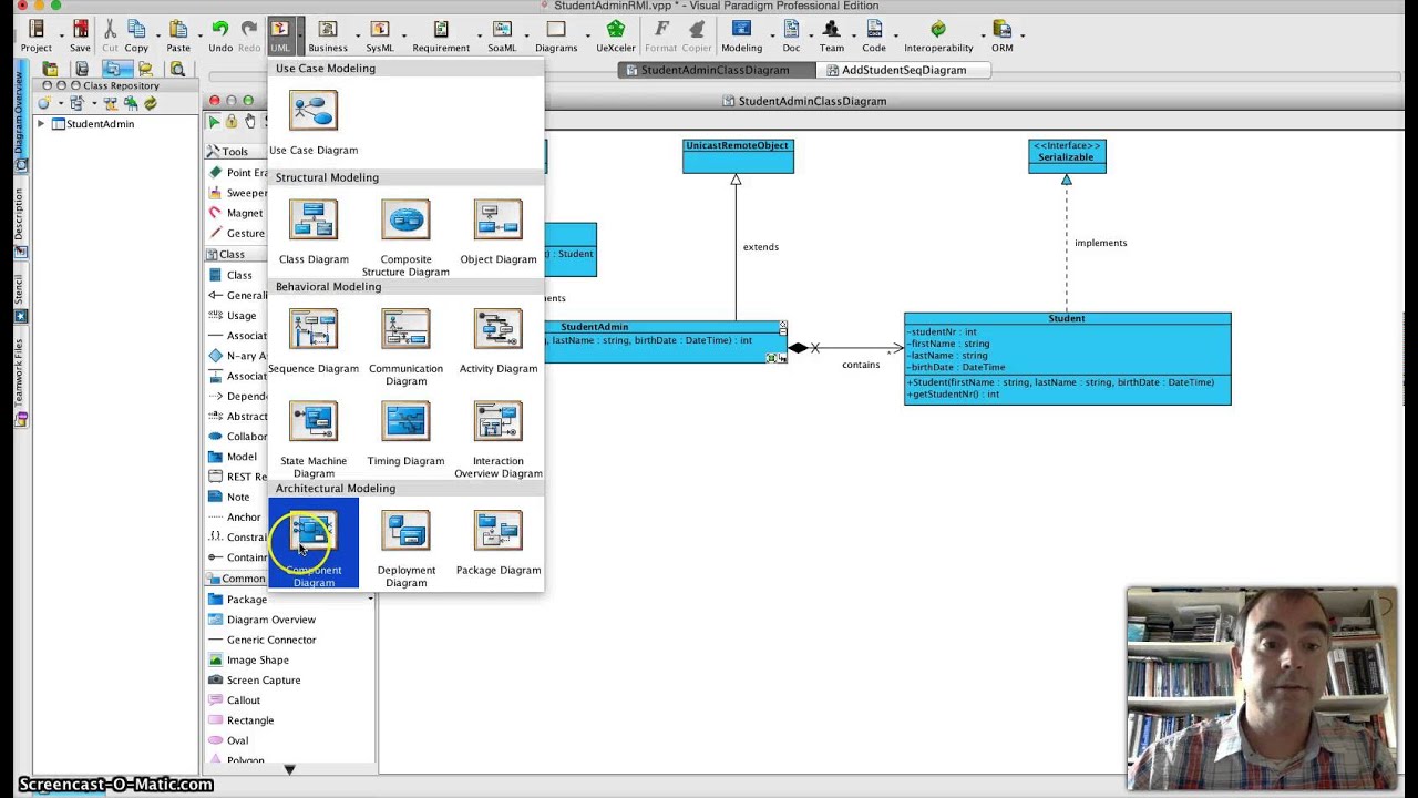 Studentadmincomponentdiagram Youtube