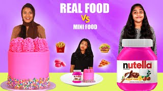 MINIATURE FOOD Vs REAL FOOD CHALLENGE 🤩 | PULLOTHI