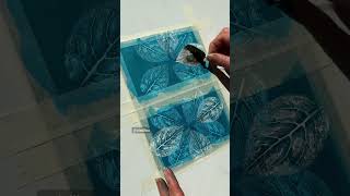 Easy postcards painting ideas / Leaf painting / Sketchbook art / Acrylic paintin