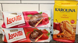 Roshen Lovita Jelly Cookies: Raspberry \u0026 Strawberry and Karolina Apple with Cinnamon Review