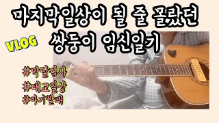 VLOG | 쌍둥이 임신일기 마지막이 되다니,,| 태동검사 | 임신막달검사 | 임산부식단 | 아기손수건빨래 | 임신후기 발붓기