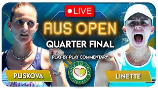 PLISKOVA vs LINETTE | Australian Open 2023 | LIVE Tennis Play-by-Play Stream
