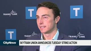 Job action by SkyTrain union could start Tuesday with full shutdown