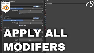 Blender How to Apply all Modifiers