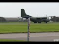 german air force luftwaffe c160 transall 50 88 arriving. raf coningsby 07 09 17.