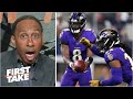 FIRST TAKE | Bills D can't STOP Lamar Jackson & Derrick Henry? - Stephen A. on Bills at Raven Week 4