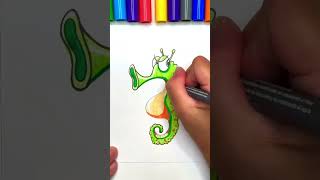 How To Draw A  hippocampus|如何画海马|可爱|cute|卡通鱼|cartoon