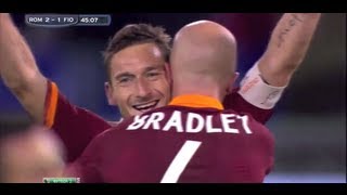 روما 4-2 فيورنتينا أهداف وكل فنيات توتي Roma Fiorentina HD 8/12 Goals