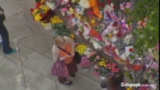 Woolwich attack: flowers for murdered soldier