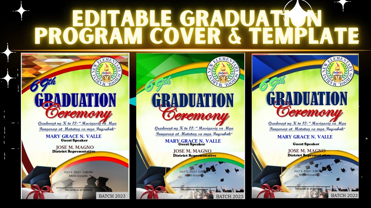 GRADUATION PROGRAM COVER/TEMPLATE - YouTube