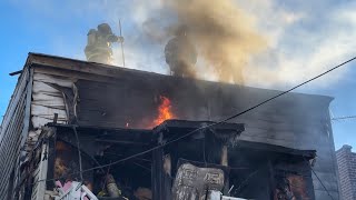 FDNY - Quick Video - Queens All Hands Box 4645 - Heavy Fire in A Private Dwelling - 12/17/24