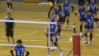 女子バレーボール 川崎鈴奈 国士舘大学 試合前アップ vs青山学院大学