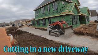 Putting In The Driveway On A New Construction Home