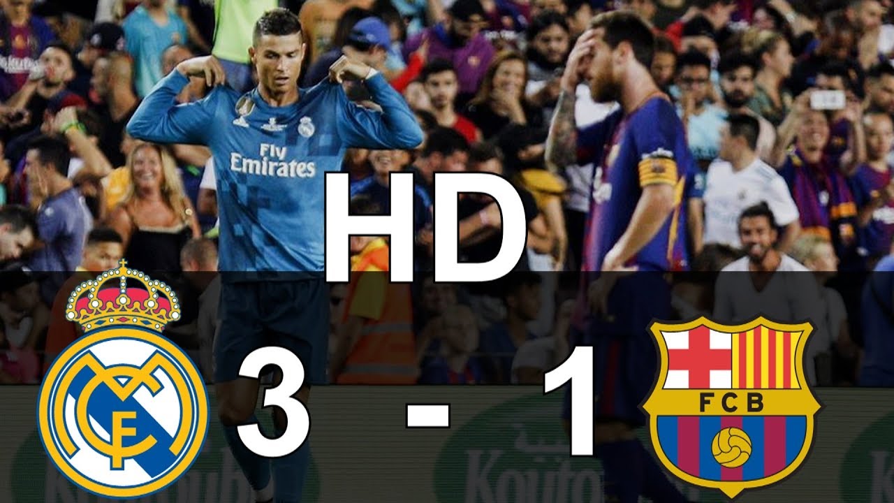 Real Madrid Vs Barcelona {3 - 1} Supercopa De España Goals & Highlights ...