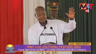 PRESIDENT MUSEVENI DELIVERS POWERFUL SPEECH AT PINY LUO CULTURAL EVENT IN SIAYA!!