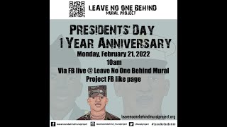 Leave No One Behind Mural project Presidents' Day 1-year anniversary