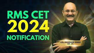 Rashtriya Military School Notification 2024 | RMS CET 2024 Notification explained in detail | Hindi