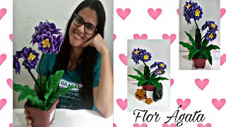 Flor Ágata em EVA. (Frisadores Keliane Ribeiro)