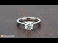 petite cathedral solitaire diamond engagement ring 1.20 carat