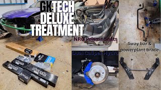 S14 240sx GKTech Sway Bar, Weld-In Power Brace & K-Frame Support, and Dual Caliper Hyrdo Install