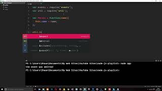 Node JS Tutorial for Beginners #8 The Node Event Emitter