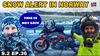 Riding in Norway during Winters is Not Easy 🥲 Nordkapp to Alta, India to London ride [S.2 Ep. 36]