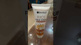 Danby's Rice scrub review.best whitening scrub. #numan #scrub #danbys