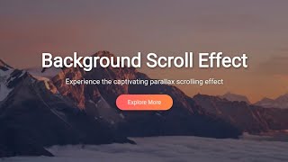 Background Image Scroll Effect | Parallax & Scroll Animation with HTML CSS & JavaScript