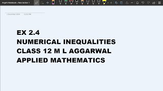 Ex 2.4 Class 12 Applied Maths ML Aggarwal