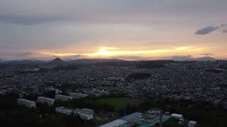 三神峰公園から仙台市内～太白山の夕焼け