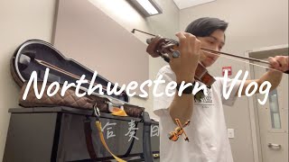 🇺🇸Daily Vlog at Northwestern University｜美國西北大學音樂碩士～合奏課、美麗的教堂、練琴滿滿的一天🎻