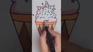 How to Draw and Color a ice cream drawing #shorts #trending #viral #drawingforbiginners #kids #art