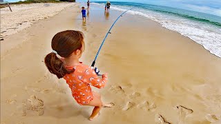 SURF FISHING BRIBIE ISLAND.