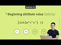Beginning attribute value selector - 🚀 Exercise - CSS selectors #css #CSSselectors