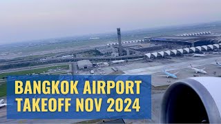 Gorgeous Takeoff from Bangkok BKK Airport in 4K HDR! November 2024